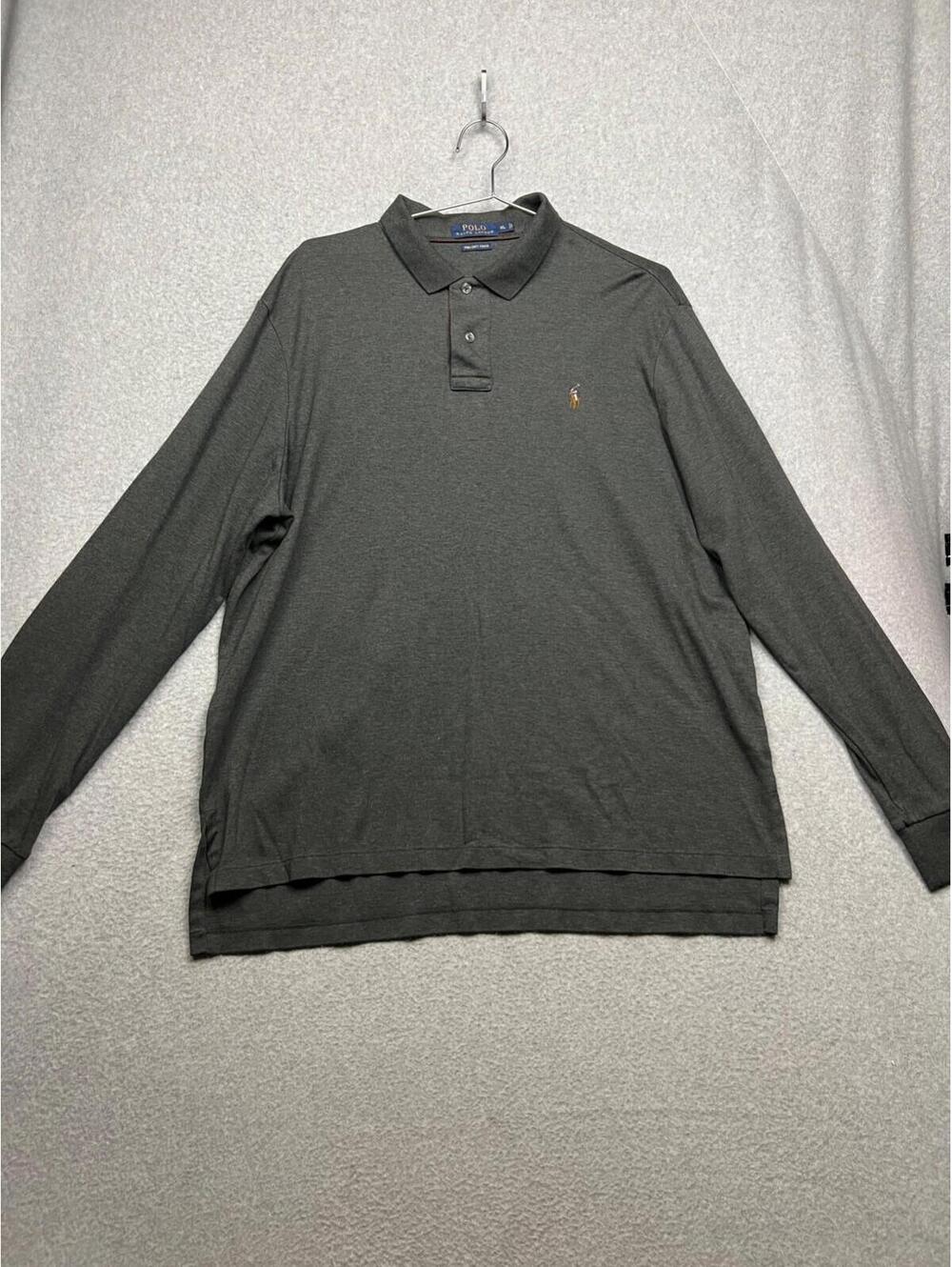 Polo Ralph Lauren Men’s Polo Shirt Cotton Long Sleeve Gray XL Classic